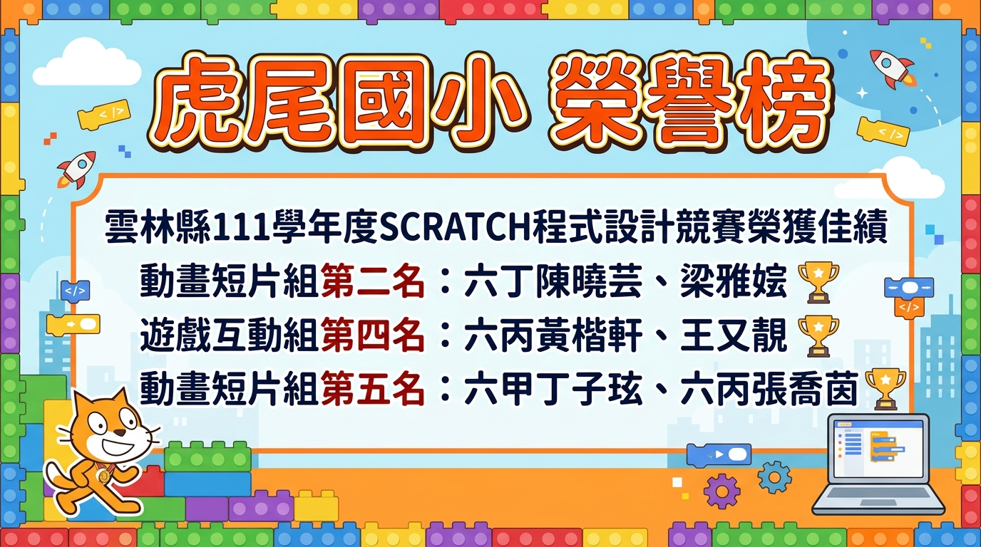 111 學年度 Scratch 程式設計競賽榮獲佳績