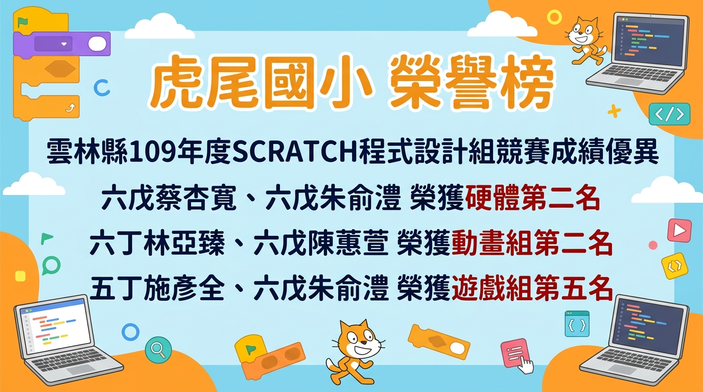 109 年度 Scratch 程式設計組競賽成績優異